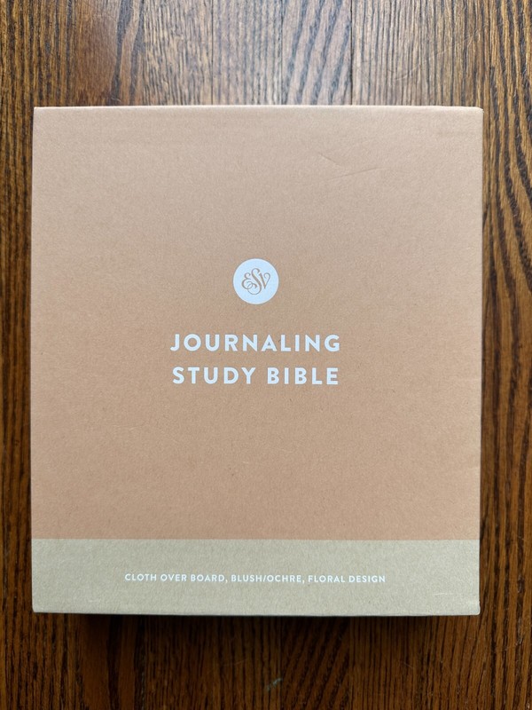 ESV Journaling Study Bible Blush Ochre Floral Design Hardcover 2023 Crossway