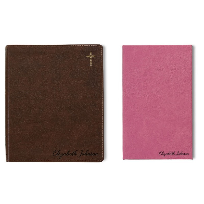 Personalized NIV Wide-Margin Journaling Bible & Prayer Journal Set, Baptism Gift gallery