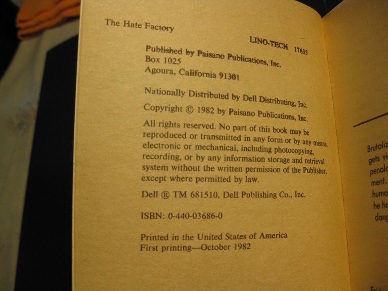 The Hate Factory by W. G. Stone (1982, Trade Paperback) gallery