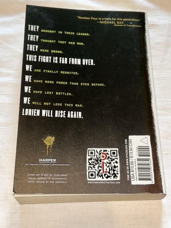 Set of 4 Lorien Legacies I Am Number Four Series Books Pittacus Lore 4 5 6 10 gallery
