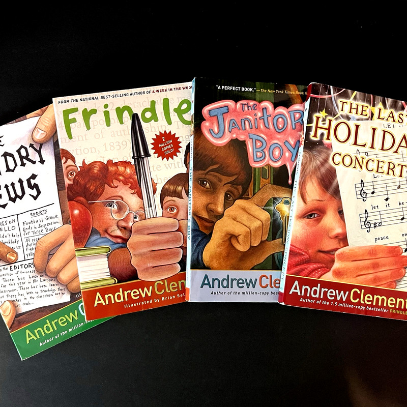 The Janitors Boy Mix Lot of 4 Books Children Softcover by Andrew Clements gallery