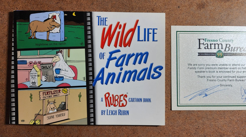 THE WILD LIFE OF FARM ANIMALS by Leigh Rubin - SIGNED by Author gallery