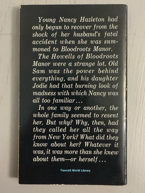 Claudette Nicole Bloodroots Manor Gothic Romance Suspense Vintage Paperback Ace gallery