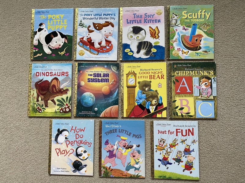 LOT OF 11 Little Golden Book – Multiple Titles of Recent Reissued Classics VGC