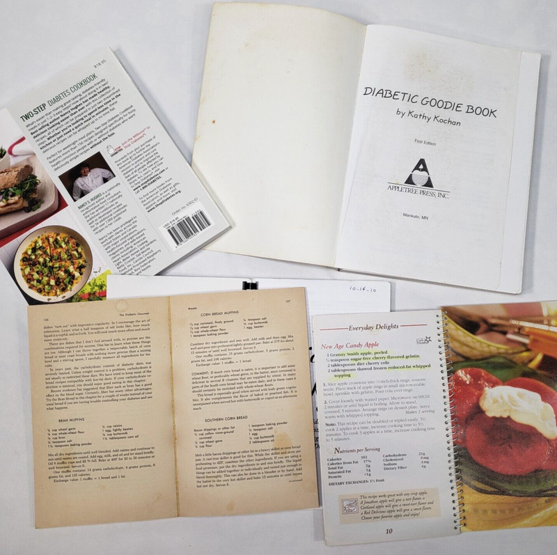 Diabetic Cookbooks Lot Of 10 Healthy Cooking With Diabetes Recipes Meals Dessert gallery