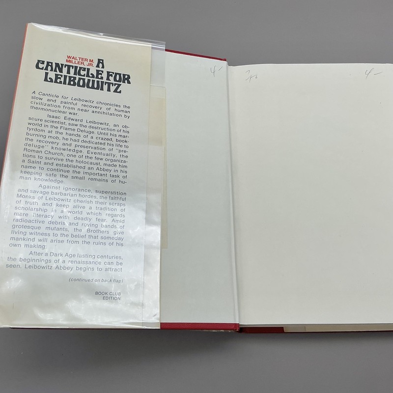 Vintage A Canticle For Leibowitz 1959 Walter M Miller Lippincott HC Book Club gallery