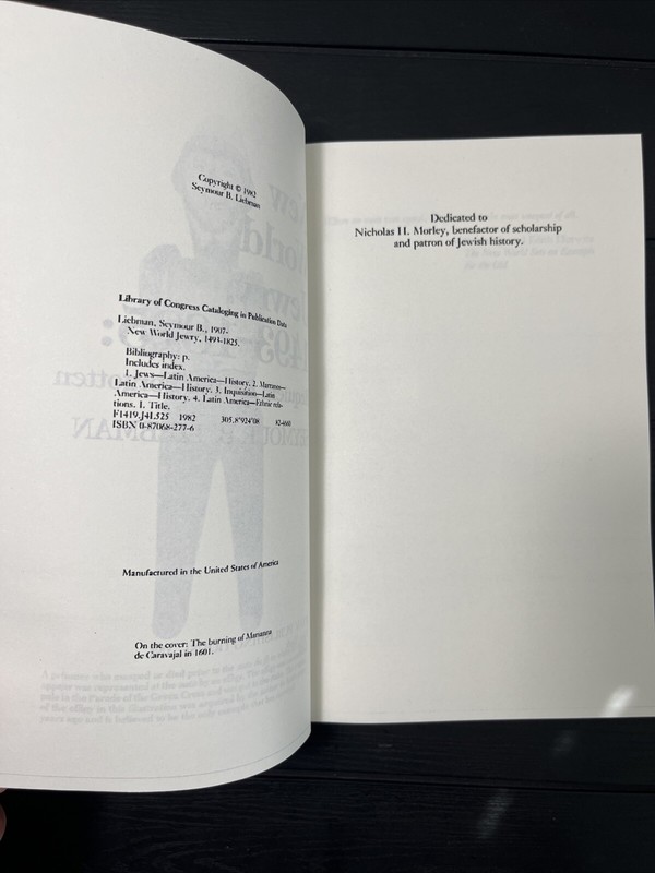 New World Jewry, 1493-1825, Requiem For Forgotten,Seymour B. Liebman,Reprint gallery