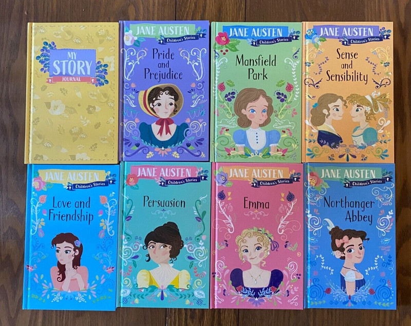 Jane Austen Children’s Stories 7 mini novels + 1 Journal 2022 Complete Set of 8