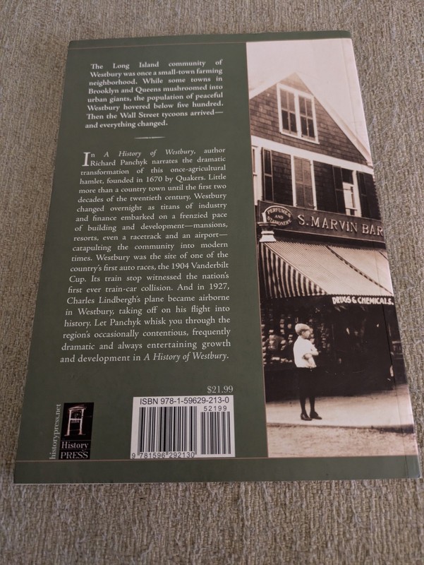 A History of Westbury, Long Island | Richard Panchyk | 2007 PB | History Press gallery