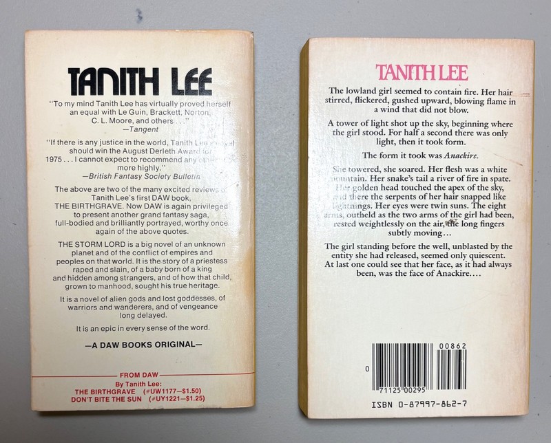 The Storm Lord / Anackire - Tanith Lee, DAW PB First Printing 1976 & 1983 gallery