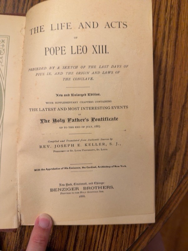 1888 Life of Pope Leo XIII Golden Jubilee Edition Illustrated Catholic Antique gallery
