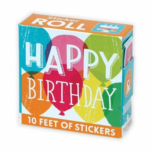 NEW Happy Birthday Sticker Roll, Mudpuppy