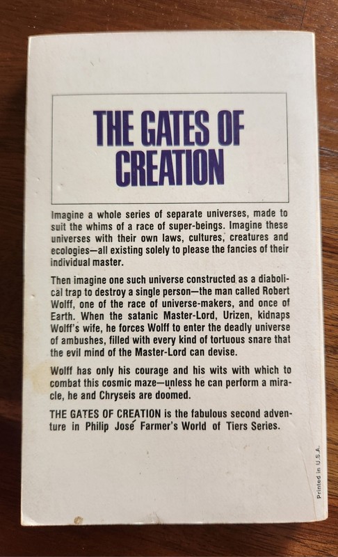 The Gates Of Creation Philip Jose Farmer Ace Sci Fi PB World Of Tiers #2 Boris gallery