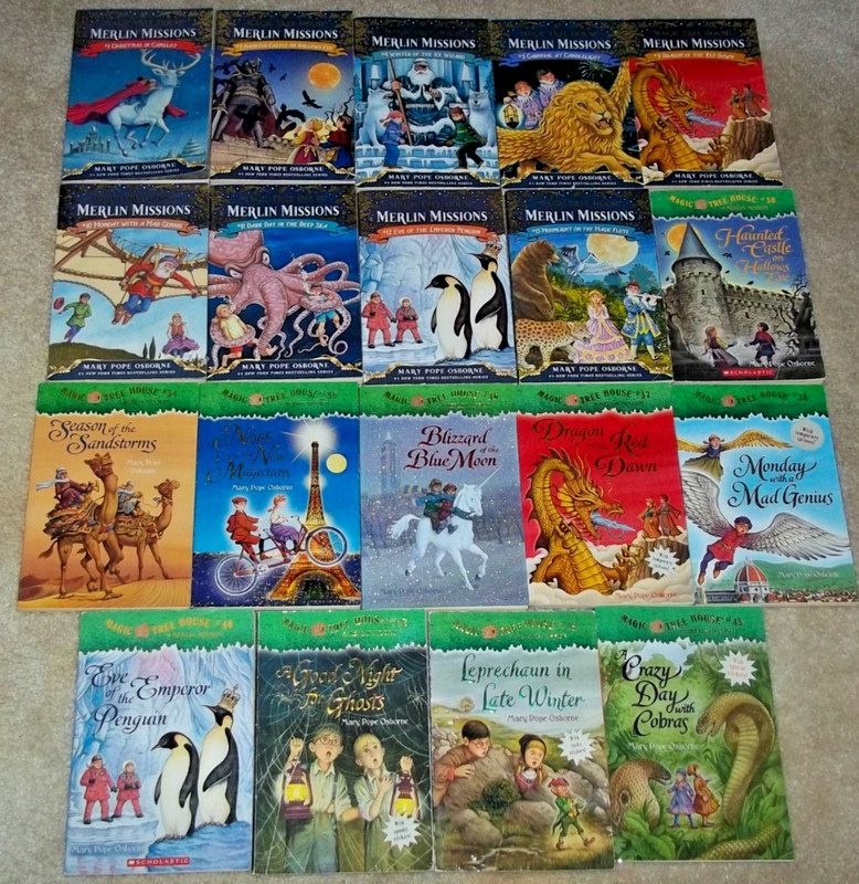MAGIC TREE HOUSE BOOKS 1-29 + 15 Merlin Missions + Research Guide