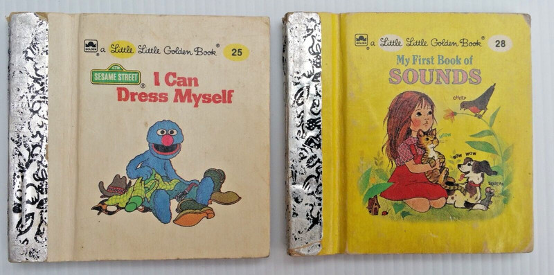 A Little Golden Book Miniature Series No. 25 & 28 Hardcover Books Lot of 2