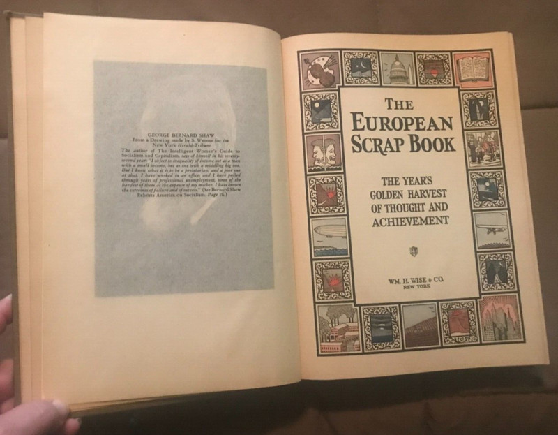 THE EUROPEAN SCRAP BOOK, Wm. H. Wise Co., 1928, Second Printing, 24,000 copies