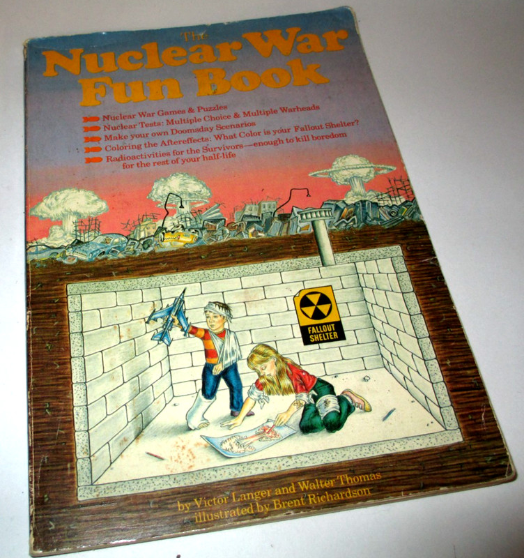 Rare Vintage The NUCLEAR WAR FUN BOOK 1982 Weird Satire Creepy OOP Games to Play