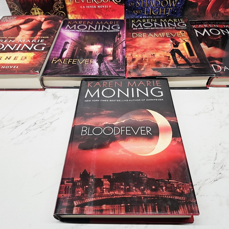 Lot of 9 Out Of 11 ~ HC Hardcover Books ~ Karen Marie Moning ~ FEVER Series gallery