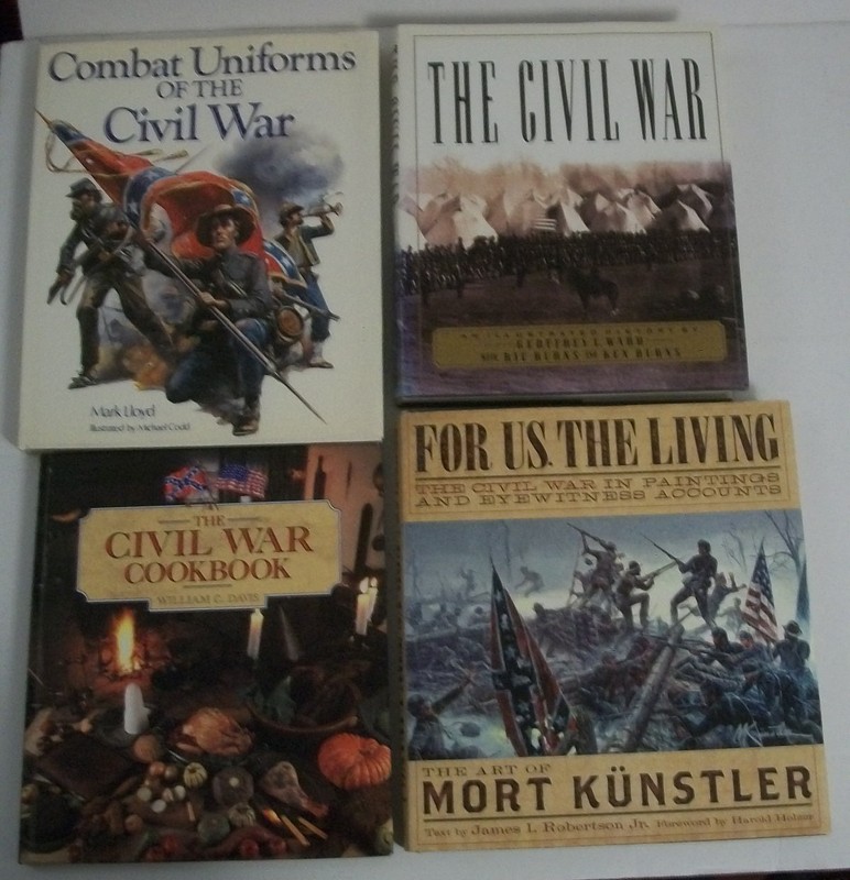 Civil War 1861-1865 lot of 4 hardcovers Uniforms Ken Burns Kunstler art HCDJ EXV gallery