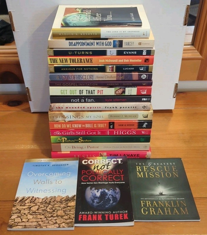 Lot 20 Christian Theology Books: Frank Turek Alistair Begg Max Lucado Tim LaHaye