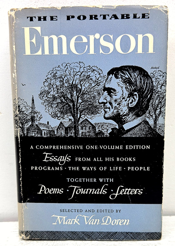 The Portable Emerson Ralph Waldo Emerson 1946 HC Viking Library Van Doren