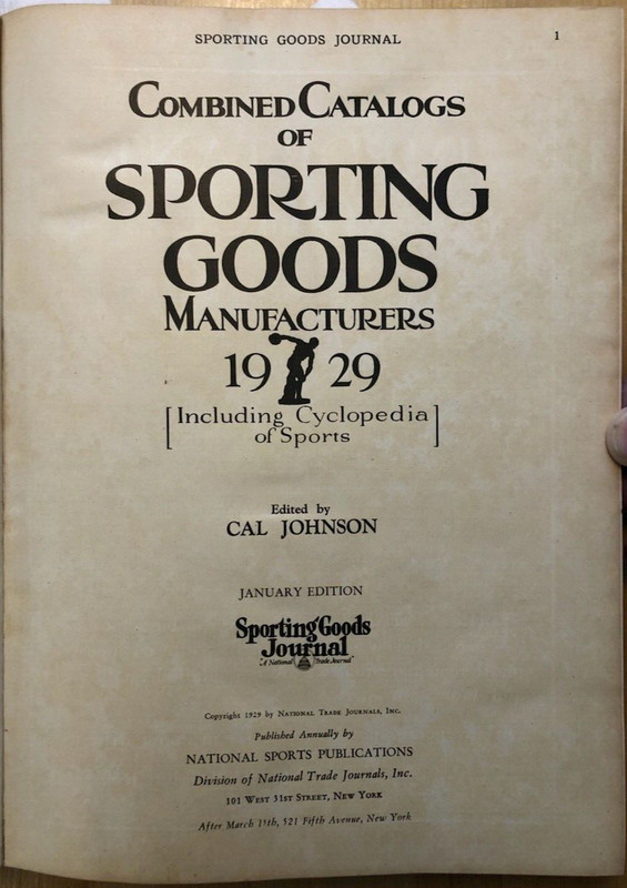 Combined Catalogs of Sporting Goods Manufacturers 1929, illustrated hc 436 pages gallery