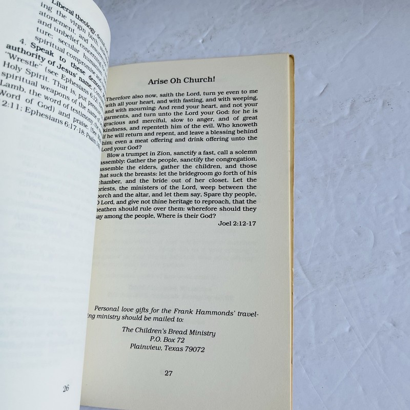 Vintage God Warns America Arise Oh Church Frank Hammond 1985 1st Ed 1st Printing gallery