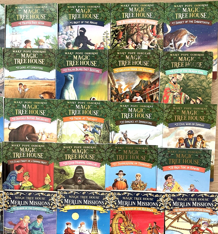 Magic Tree House Lot 50 Books Mary Pope Osborne 1-29 + Merlin Missions + Extras gallery