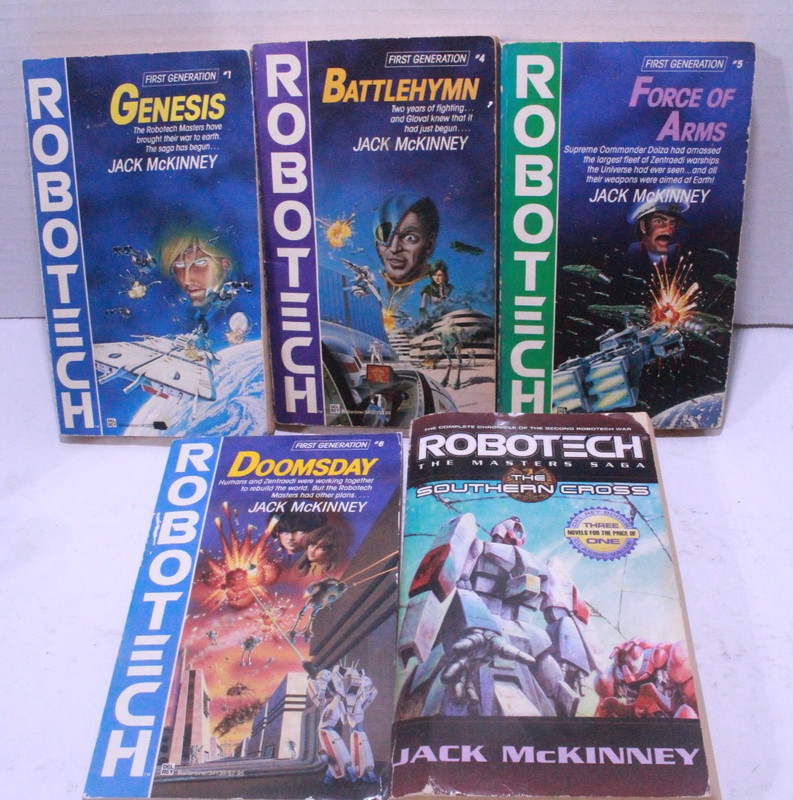 ROBOTECH Series 5 Book Lot – Jack McKinney – Souther Cross Battlehymn Paperback