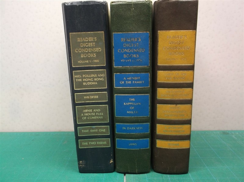(3) Vtg 1974 volume 2 volume 5 ’75 volume 1 ’86 Readers Digest Condensed Books