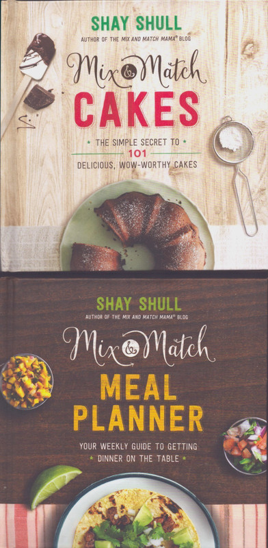 Lot of 2 Mix & Match Cakes & Meal Planner Shay Shull Hardcovers 1st Editions