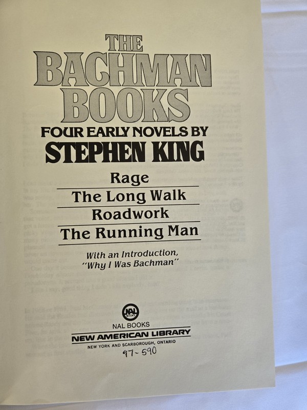 Stephen King The Bachman Books Hardcover 1985 New American Library gallery
