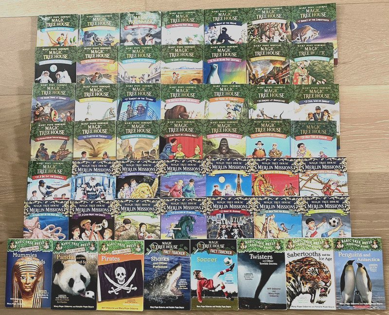 Magic Tree House Lot 50 Books Mary Pope Osborne 1-29 + Merlin Missions + Extras