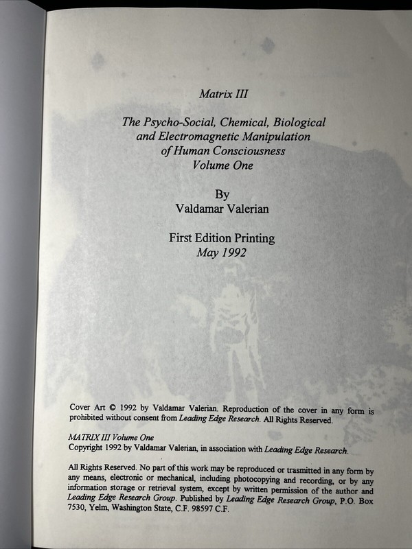 MATRIX III Volume I 1 & 2 II,UFO,Alien,Valdamar Valerian,Large 8.5*11”,REPRINT gallery