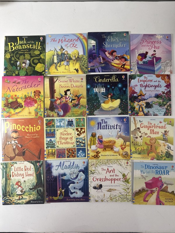 Usborne Mini Books 4×4″ Classic Fairy Tales Paperback, Lot Of 16