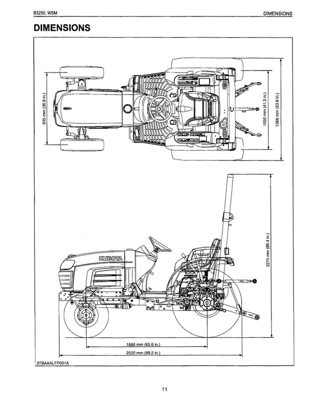 KUBOTA B3200 TRACTOR WORKSHOP MANUAL TRACTOR OWNERS GUIDE - DURABLE WIRE BOUND gallery