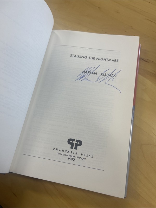 SIGNED Stalking The Nightmare Harlan Ellison 1st Ed 1982 Hardcover Dust Jacket gallery