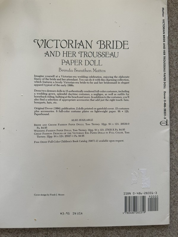3 Book Lot Bride and Groom Fashion Paper Dolls Tom Tierney & Mattox Uncut gallery