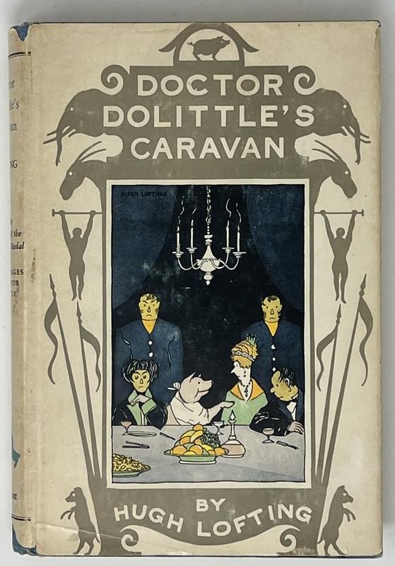 VTG Doctor Dolittle’s Caravan by Hugh Lofting – 1954 HC/DJ Pub. J. B. Lippincott