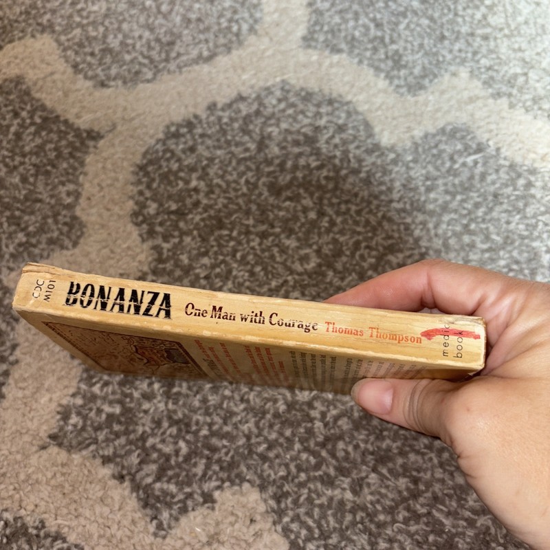 Vintage 1966 Paperback Novel Bonanza One Man with Courage by Thomas Thompson gallery