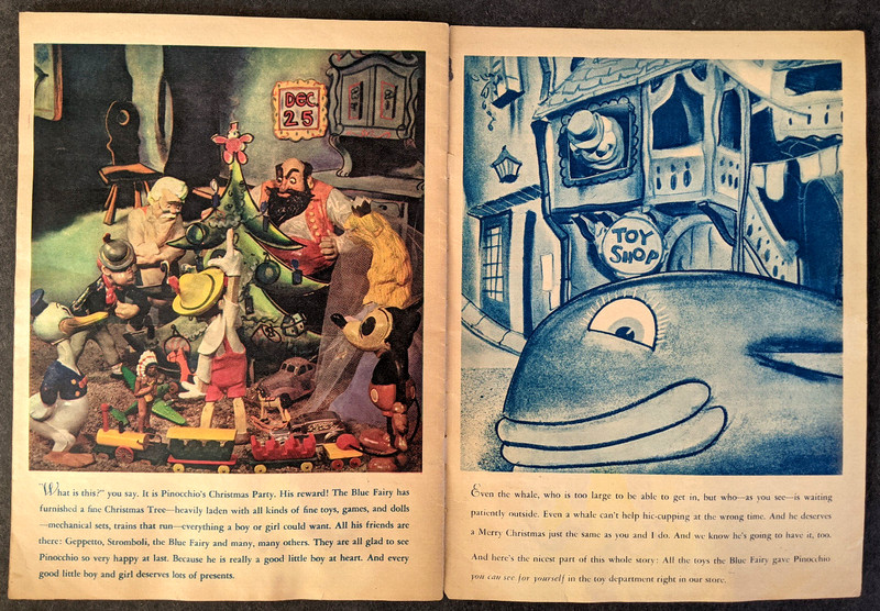 Pinocchio Pinocchio's Christmas Party 1939 Disney Give Away Toytown Boston gallery