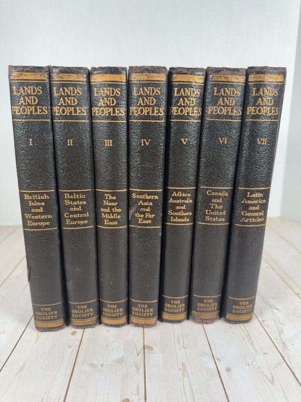 Lands and Peoples The World in Color Complete 7 Volume Set 1948 Grolier Society gallery