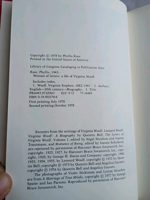 Lot Of Seven Virginia Woolf Books About Family, Biography, Interviews Etc (844) gallery