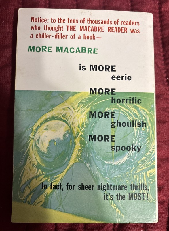 More Macabre: New Anthology (Ed. by Donald A. Wollheim) PB 1st Ace 1961~$2 SHIP gallery