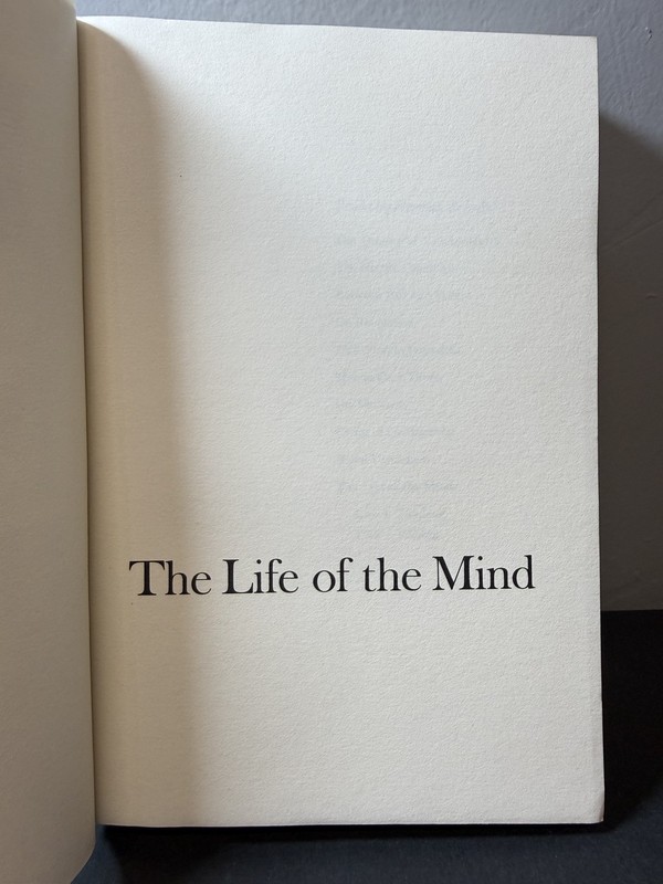 The Life of the Mind by Hannah Arendt One-Volume Edition Philosophy HBJ Book gallery