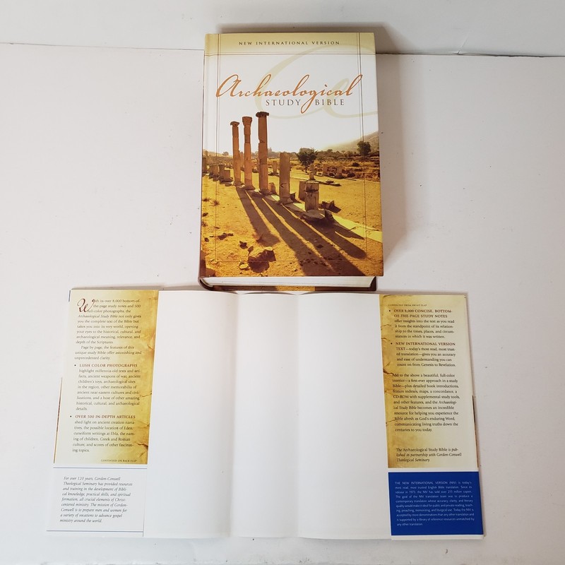 Zondervan Archaelogical Study Bible NIV Hardcover Book W/Software Disc 2005 gallery