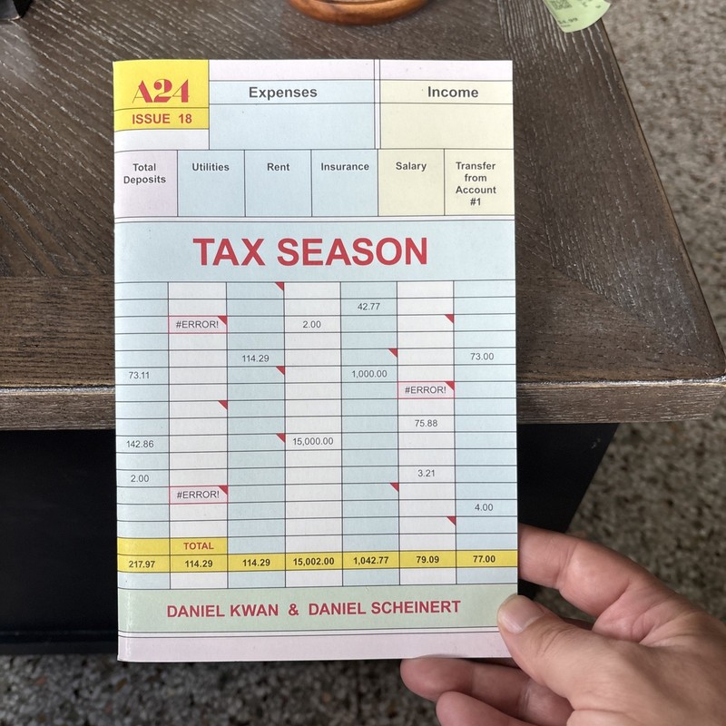 A24 Tax Season Zine Everything Everywhere All At Once EEAA0 Issue 18 Rare OOP