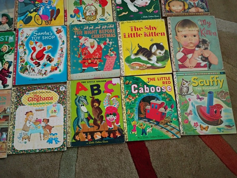 Lot of 33 Little Golden Books Vintage 1940's To 1980's Fair Condition gallery