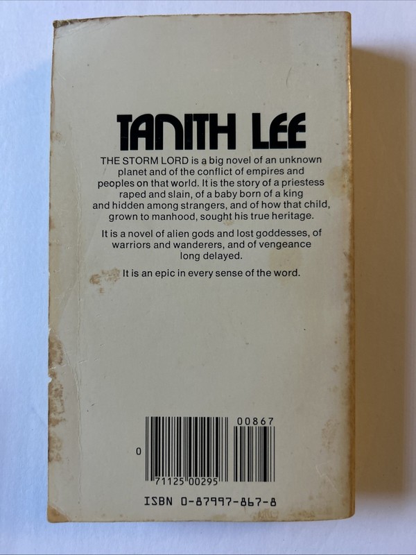 THE STORM LORD by Tanith Lee DAW 193 Science Fiction 1ST PRINTING gallery