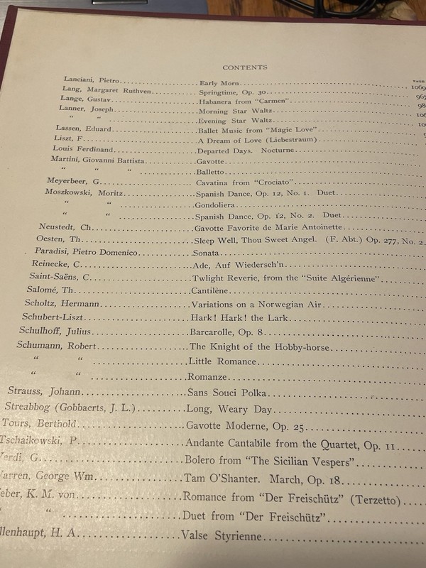 1909 VOLUMES 1-5 WORLDS BEST MUSIC INSTRUMENTAL Index The University Society gallery